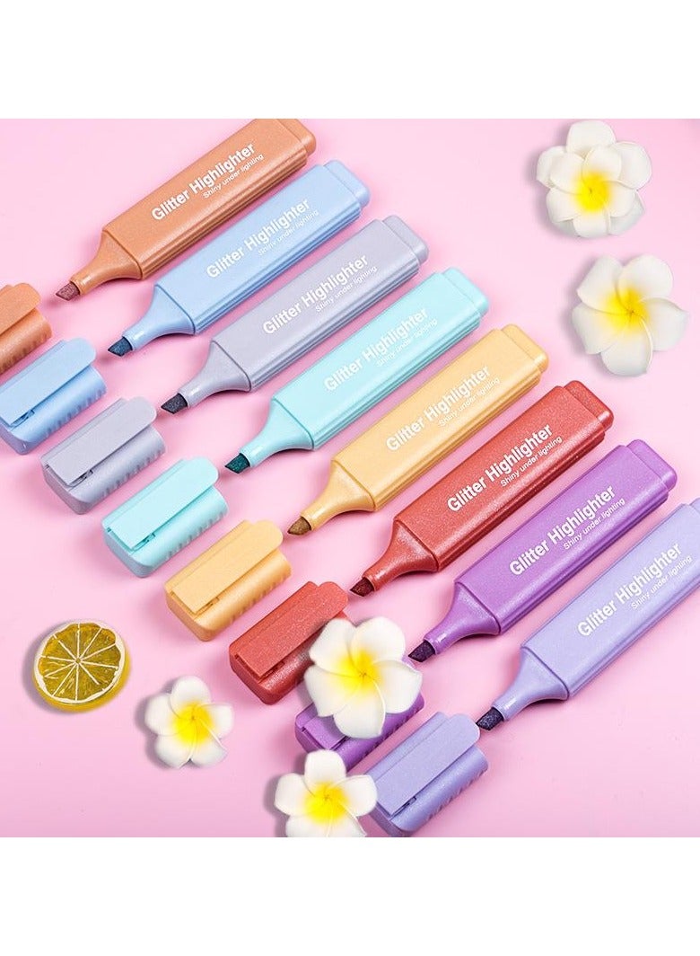 8-Piece Glitter Marker Pen Set, Shiny and Metallic Effects Colorful Marker - Image 2