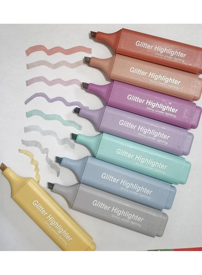 8-Piece Glitter Marker Pen Set, Shiny and Metallic Effects Colorful Marker - Image 4