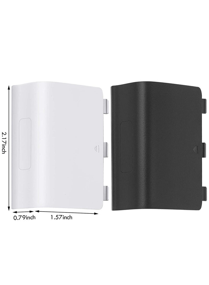 Replacement Battery Cover Shell Doors Back Repair Part Compatible with Xbox One Wireless Controller, Black, White(10 Pieces ) - Image 4