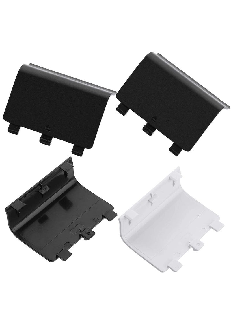 Replacement Battery Cover Shell Doors Back Repair Part Compatible with Xbox One Wireless Controller, Black, White(10 Pieces ) - Image 2