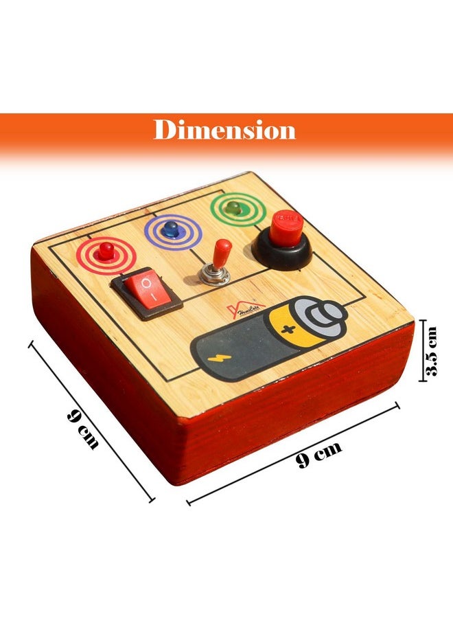 HomeCute Homecute Busy Board Toys with LED Light, Montessori Busy Board Game for Kid’s, Sensory Toys for Toddlers, Montessori Toys with Toggle Switch, Travel Friendly & Educational Activities for Boys & Girls.  - Image 5