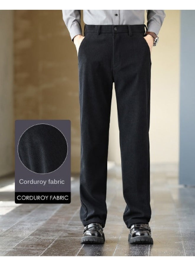 ROMON Corduroy】classic Men's Trousers, Autumn Pants, Comfortable And Easy-care Men's Business Dress Pants, Men's Suit Trousers - Image 1