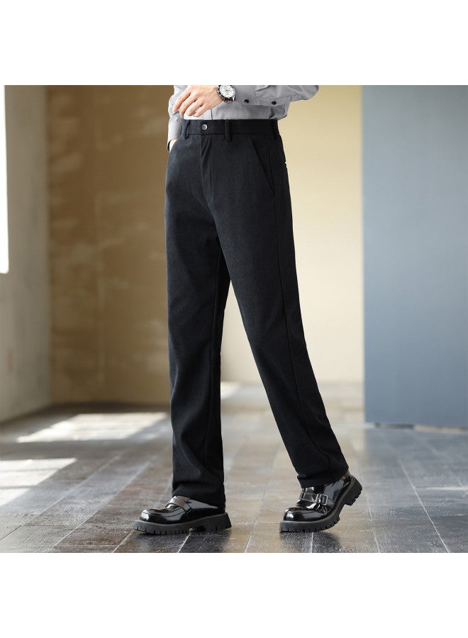ROMON Corduroy】classic Men's Trousers, Autumn Pants, Comfortable And Easy-care Men's Business Dress Pants, Men's Suit Trousers - Image 5