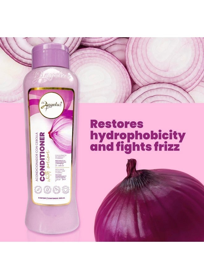 ANYELUZ ANYELUZ Onion Shampoo, Conditioner and Hair Mask set, with Onion Extract and Vitamin E, Cleanses and Reduces Oiliness, for all Hair Types  - Image 3