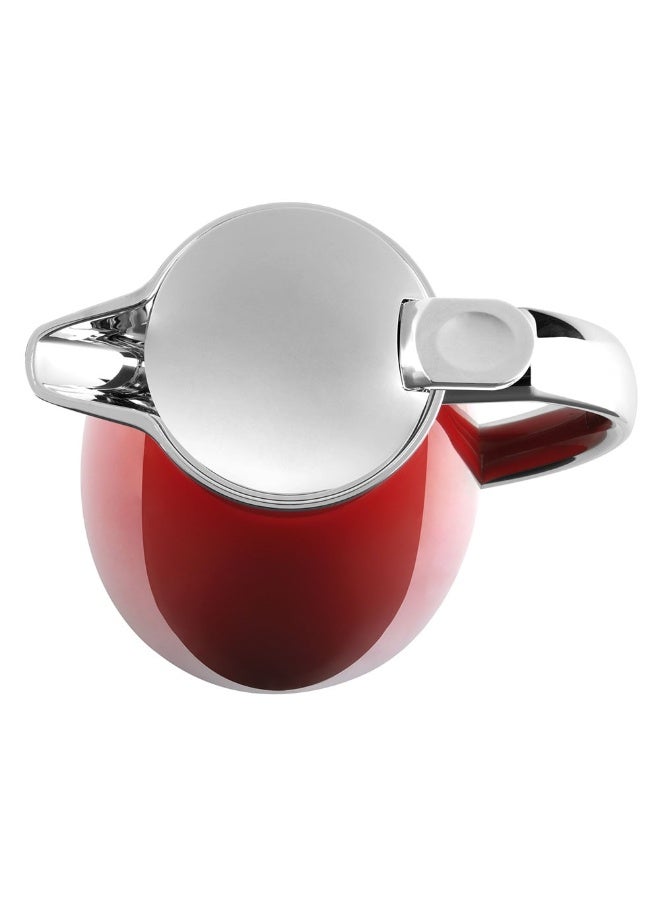 EMSA Campo Stainless Steel Thermal Carafe with Glass Liner 1L – Red Premium Insulated Coffee & Tea Serving Jug for Hot & Cold Beverages – Made in Germany - Image 4