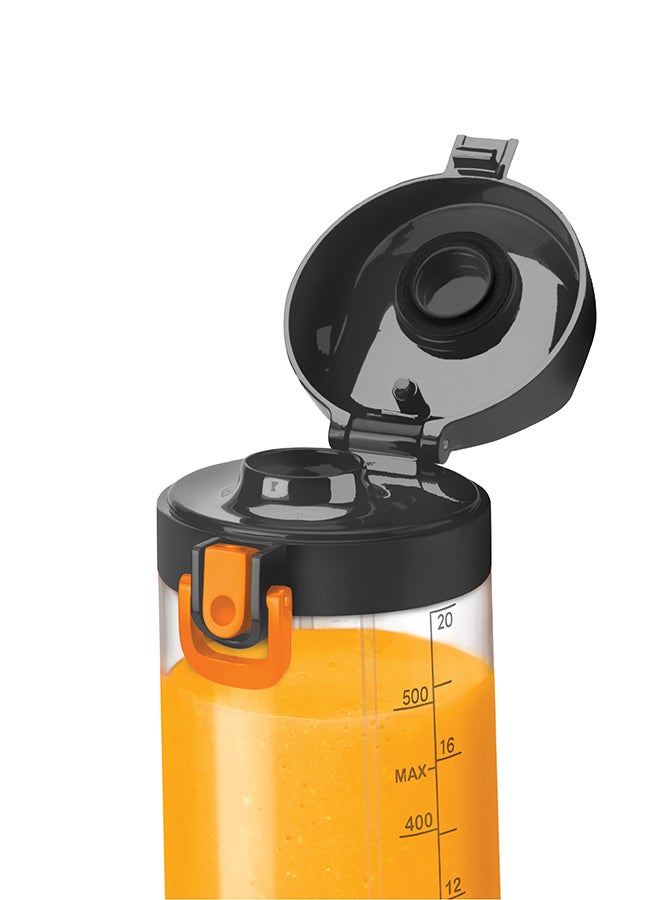nutribullet McLaren Portable 590ml Cordless Blender for Shakes & Smoothies, BPA Free, Leakproof Flip and Sip, USB-C type, Black/Orange, MC475G, 1-Year Warranty 590 ml 100 W NB-MC475G black - Image 4