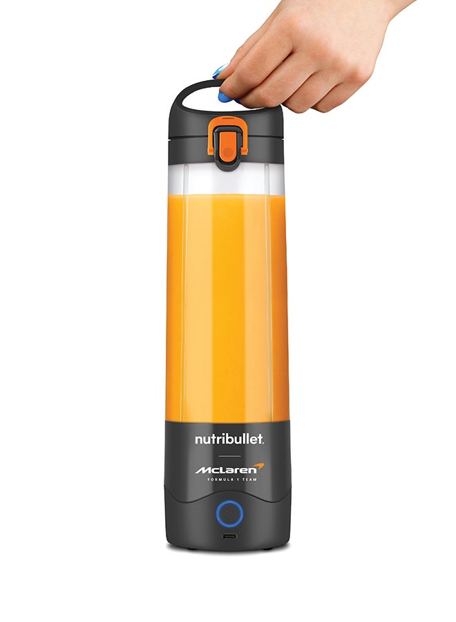 nutribullet McLaren Portable 590ml Cordless Blender for Shakes & Smoothies, BPA Free, Leakproof Flip and Sip, USB-C type, Black/Orange, MC475G, 1-Year Warranty 590 ml 100 W NB-MC475G black - Image 3