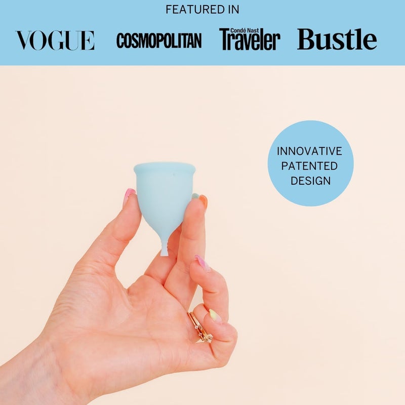Pixie Cup Pixie Menstrual Cup - No Metals or Toxins - 100% Medical-Grade Silicone - Ranked 1 for The Most Soft Reusable Period Cup - Wear 12 Hours - Tampon Alternative - Buy One We Give One (XS) - Image 2