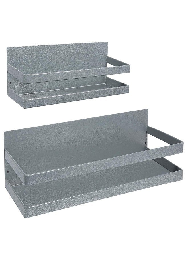 رف توابل كبير من Uten للثلاجة، عبوة من قطعتين من الرفوف المغناطيسية القوية، منظم ثلاجة متحرك، موفر مثالي للمساحة - Image 1