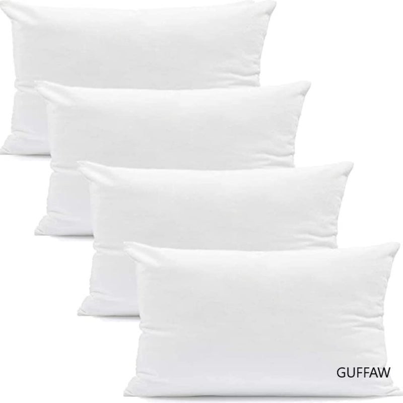 GUFFAW Microfiber Pillow Filler 16"x26" inches (White) Set of 4 Combo - Image 3