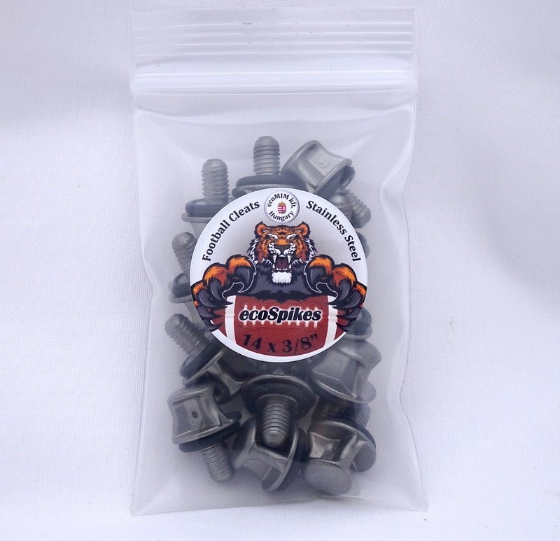ecoSpikes Stainless Steel Replacement Football Cleats (3/8") - Image 3