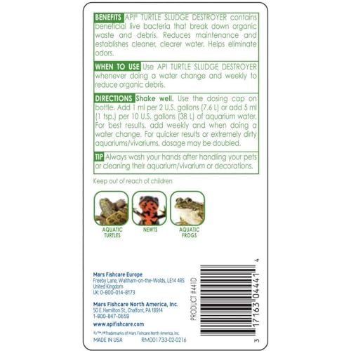 API TURTLE SLUDGE DESTROYER Aquarium Cleaner and Sludge Remover Treatment 4-Ounce Bottle - Image 3