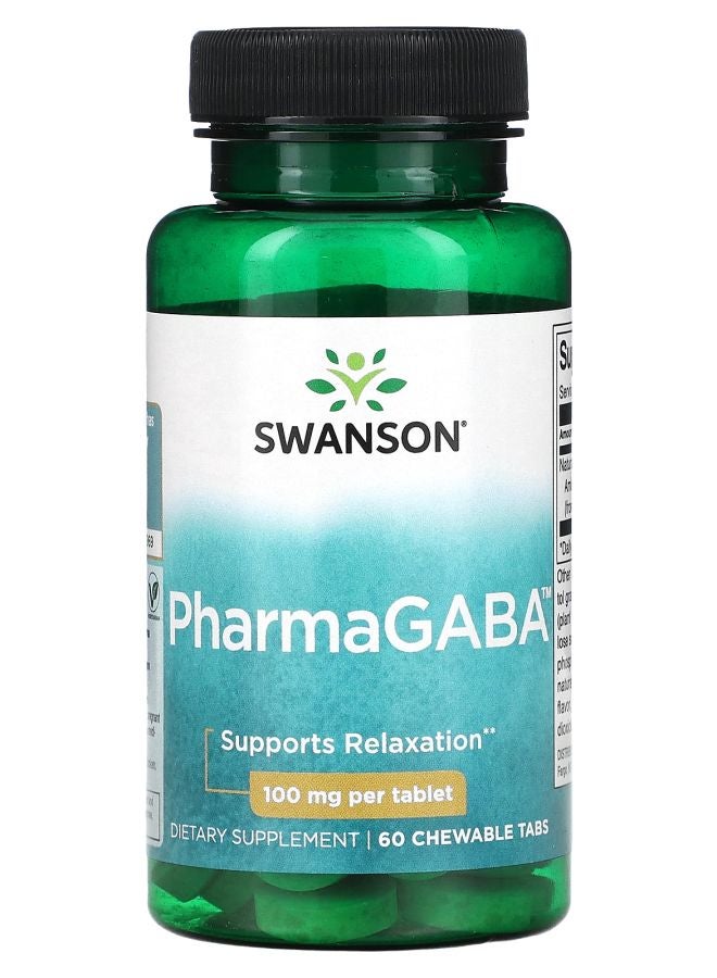 SWANSON PharmaGABA 100 mg  60 Chewable Tabs