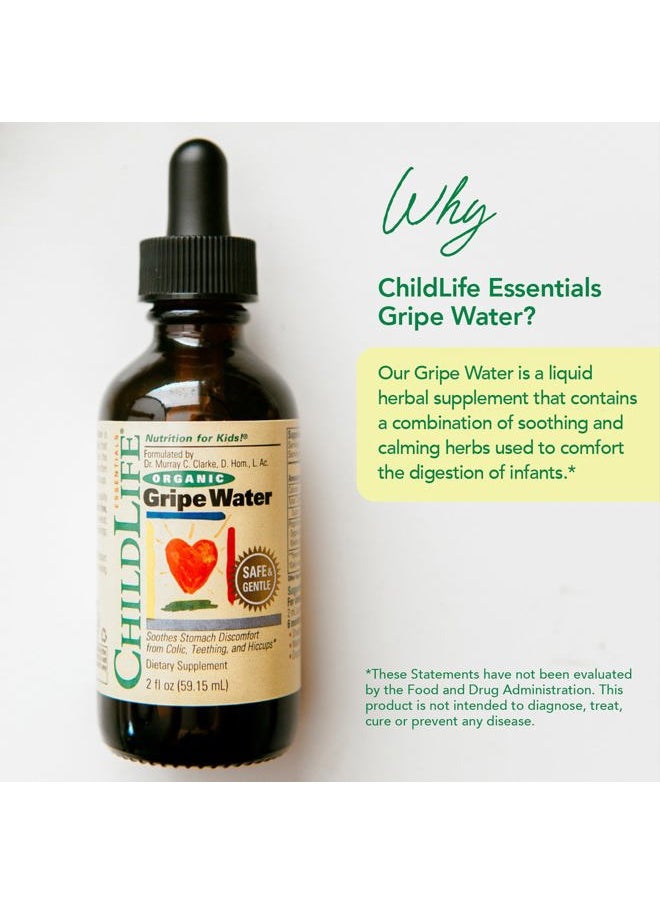 CHILDLIFE ESSENTIALS Organic Gripe Water for Babies - Gripe Water Newborn, Gas Drops for Newborns, Baby Drops for Gas & Colic Relief, Infant Gas Relief with Ginger, Fennel, Dill - 2 Fl Oz (Pack of 2)  - Image 3