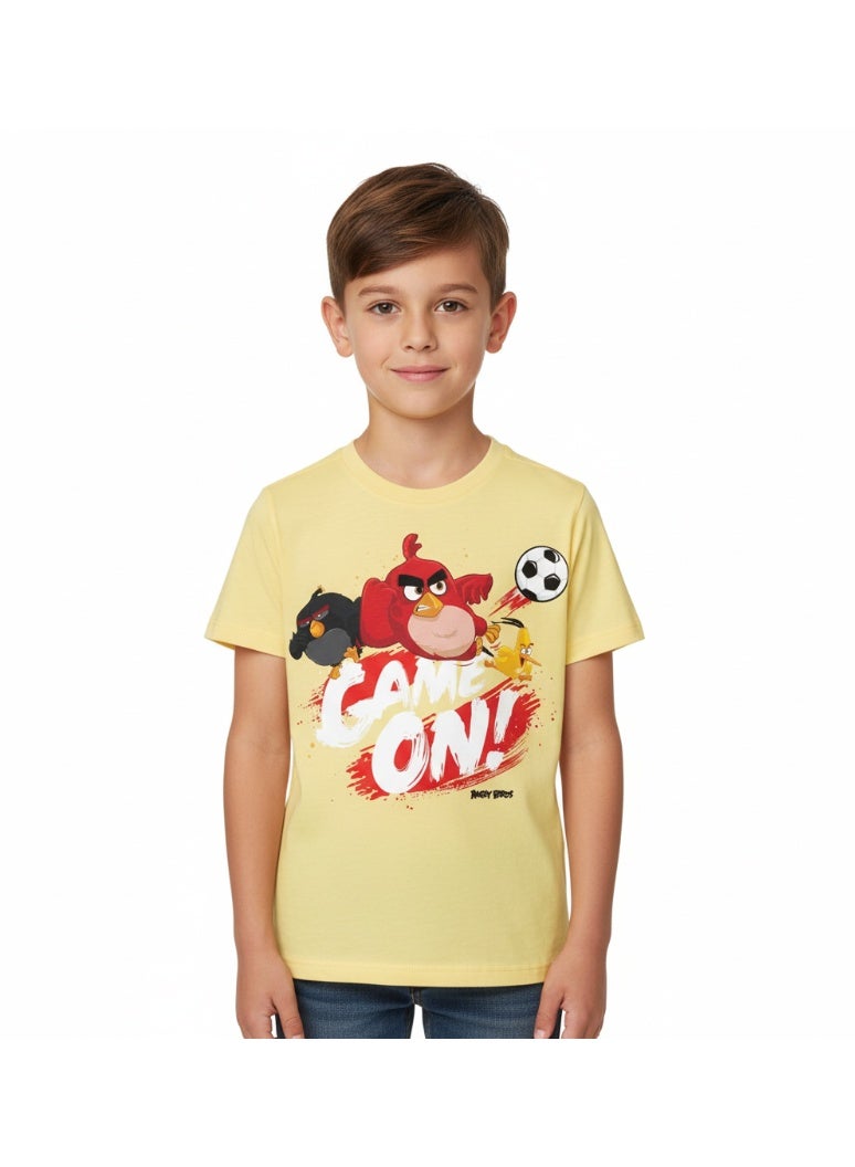 general T-SHIRT BOYS ANGRY BIRDS PRINT S/S 2-8 YRS UE - Image 1