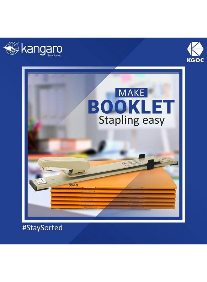 Kangaro Desk Essentials DS-45L All Metal Stapler | Standard Stapler with Quick Loading Mechanism | Sturdy & Durable for Long Time Use | Color May Vary, Pack of 1 - Image 3