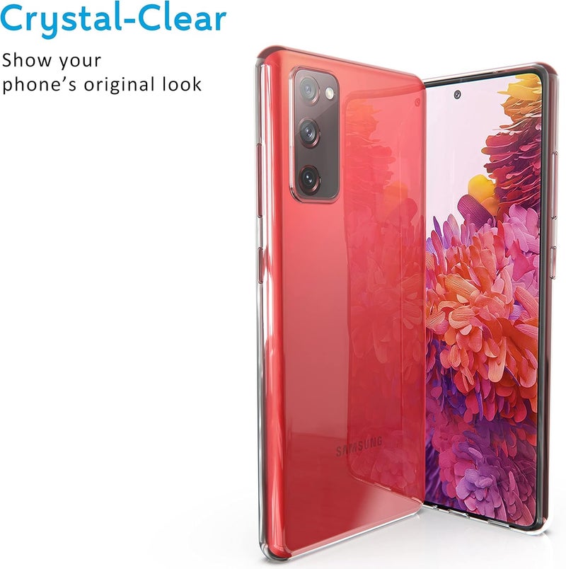 REALCASE Back Cover Case for Samsung Galaxy S20 FE | Scratch Resistant Shockproof Protective Crystal Clear Bumper (Silicone | Transparent) - Image 3