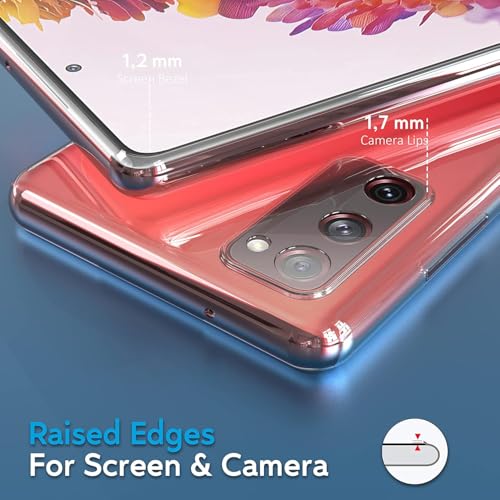 REALCASE Back Cover Case for Samsung Galaxy S20 FE | Scratch Resistant Shockproof Protective Crystal Clear Bumper (Silicone | Transparent) - Image 4