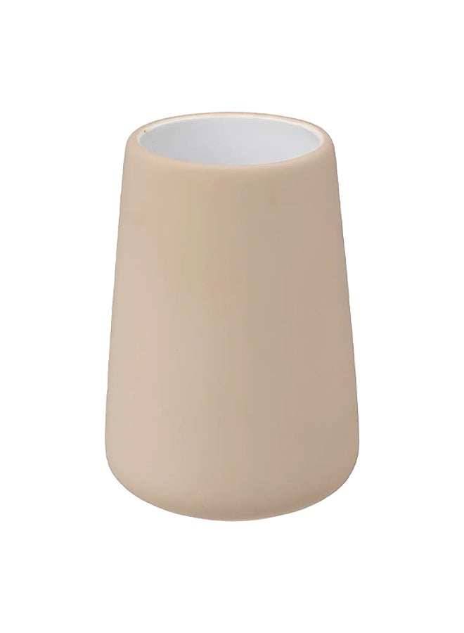 Five Simply Smart Lin Durable Ceramic Bathroom Tumbler Beige 11.4 x 8.3 cm 174880O