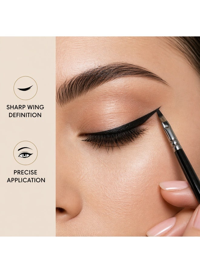 Angled Eyeliner Brush – Fine Precision Liner Brush for Gel, Cream & Liquid Eyeliner – Angled Brow & Eyeliner Brush for Sharp Wings, Defined Lines & Hair-Like Strokes – Milana Leesa - Image 3