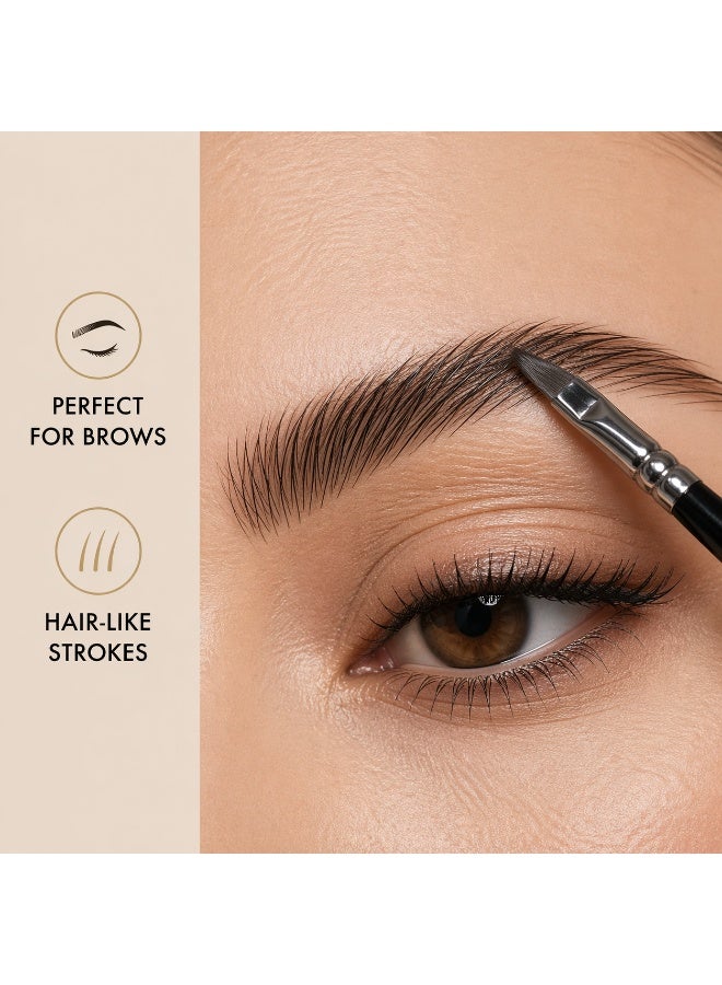 Angled Eyeliner Brush – Fine Precision Liner Brush for Gel, Cream & Liquid Eyeliner – Angled Brow & Eyeliner Brush for Sharp Wings, Defined Lines & Hair-Like Strokes – Milana Leesa - Image 5