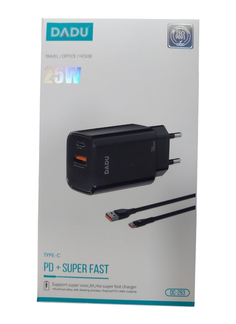 Chargeur DADU Type-C SuperFast 25W + PD 20W Original DC-293