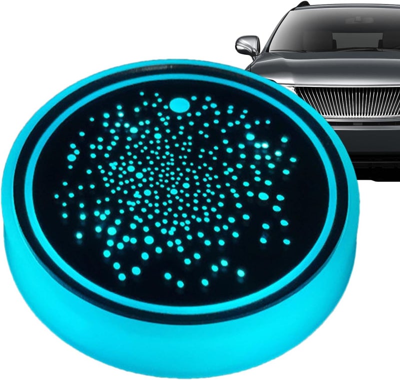 قمر مكتمل سماء مرصعة بالنجوم حامل كوب للسيارة شاحن USB إضاءة LED حامل كوب قابل للإدخال - Image 1