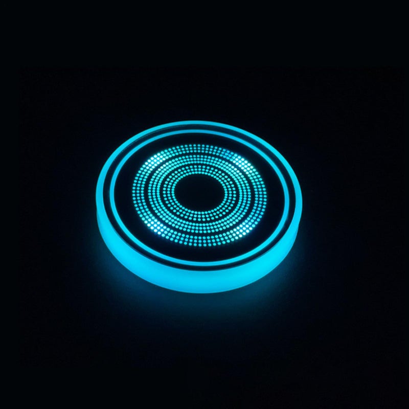 قمر مكتمل سماء مرصعة بالنجوم حامل كوب للسيارة شاحن USB إضاءة LED حامل كوب قابل للإدخال - Image 4