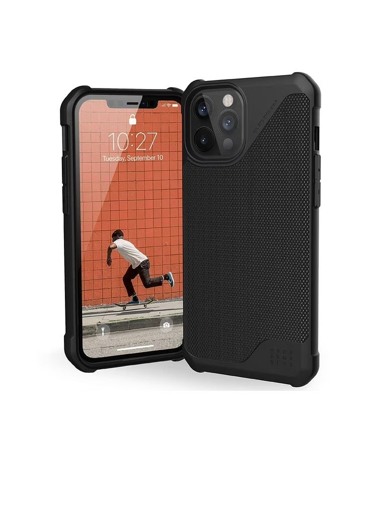 UAG UAG Metropolis LT Case for iPhone 12 / 12 Pro – Feather-Light Rugged Protective Cover, Armortex FIBR ARMR, Heavy Duty Shockproof – Black - Image 1