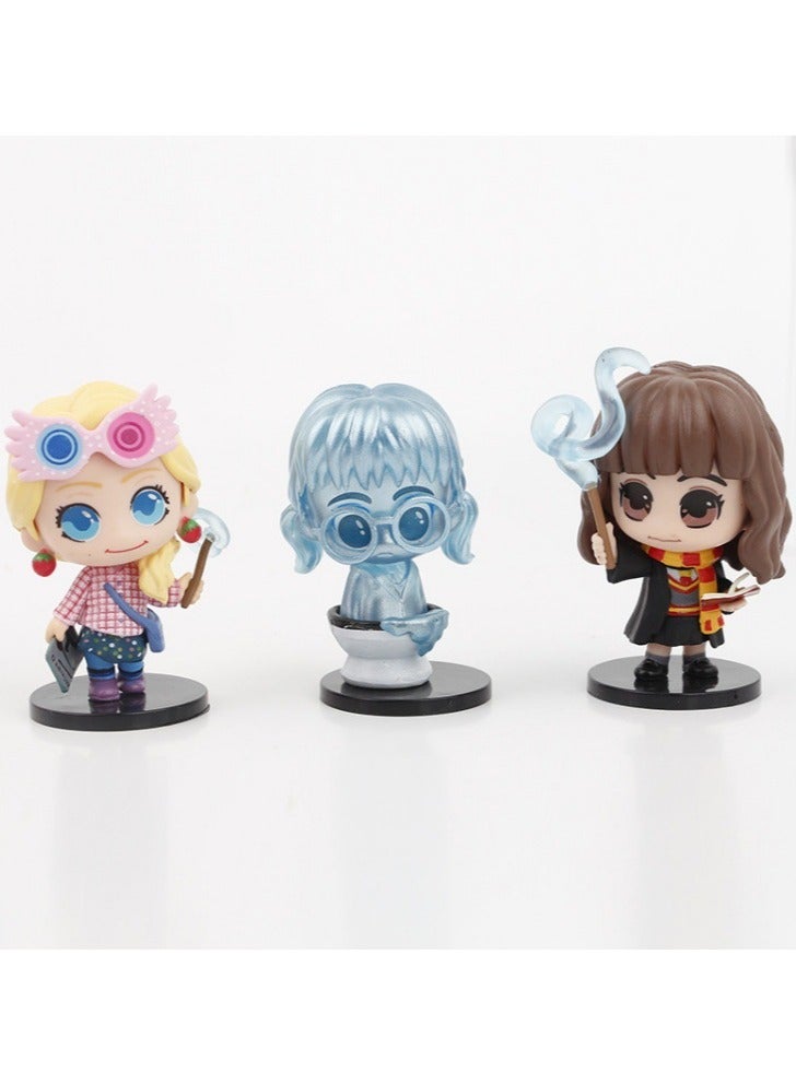 8 قطع ماجيك هوجورتس لونا لونا مورينج ميرتل دمبلدور هيرميون رون سناب ألعاب مجسمات - Image 3