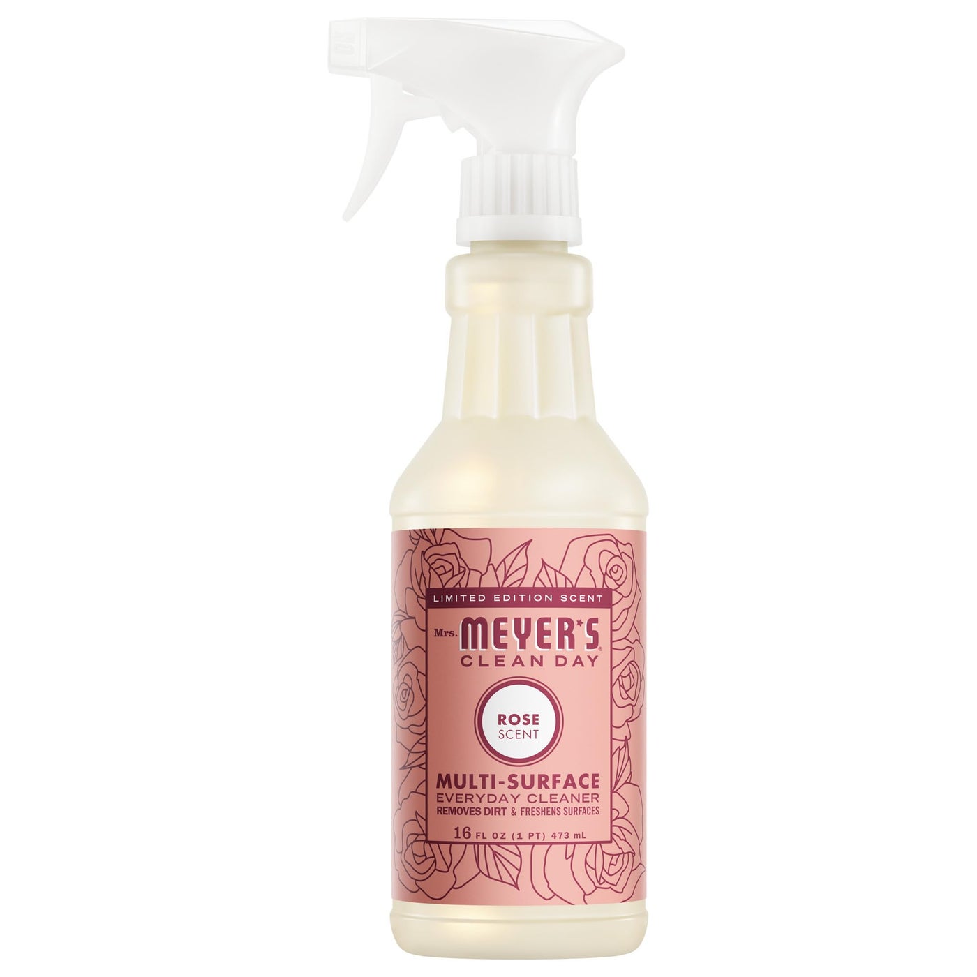 MRS. MEYER'S CLEAN DAY Multi-Surface Everyday Cleaner, Rose Scent, 16 Fl Oz Bottle