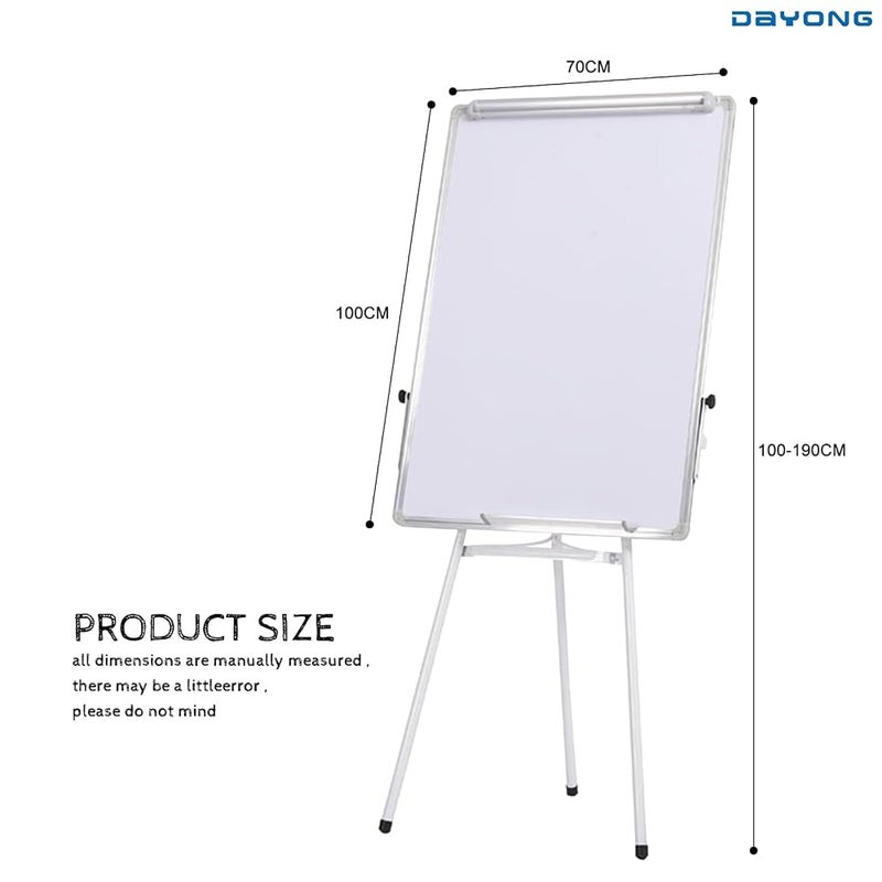 DAYONG Magnetic Easel-Style Whiteboard, Height Adjustable Stand Tripod Whiteboard, Dry Erase Board for Office Presentation, Teaching Display, Children's Graffiti (28" x 40", White) - Image 2