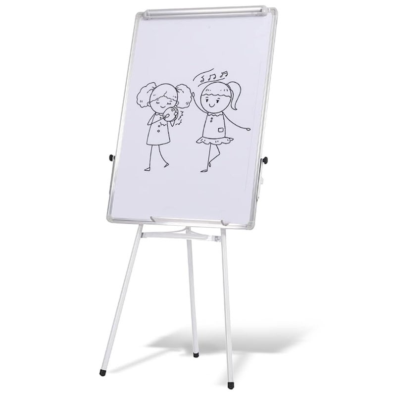 DAYONG Magnetic Easel-Style Whiteboard, Height Adjustable Stand Tripod Whiteboard, Dry Erase Board for Office Presentation, Teaching Display, Children's Graffiti (28" x 40", White) - Image 1