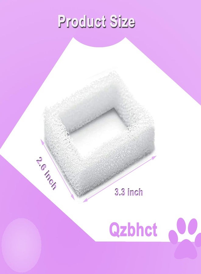 Qzbhct 16 Pack Pre-Filter Sponge Foam for Wonder Creature 360 Stainless Steel Cat Fountain Round and Square 2L/67oz Round Stainless Steel Water Pump - Image 5