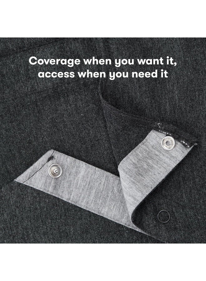 Frida Mom Delivery & Nursing Gown, Charcoal, 1 Count (Pack of 1), One Size - Image 3