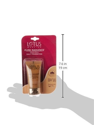 Lotus Makeup Lotus Makeup Pure Radiance MatteGlow Daily Foundation Spf20 Caramel 30 ml - Image 2