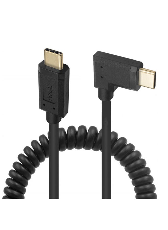 Spring Telescopic Cable 4K 60Hz With Audio And Video 3.1 Version Gold-plated Male-to-male Type-c Data Cable Charging Cable-Color:1.8 M Straight/straight - Image 4