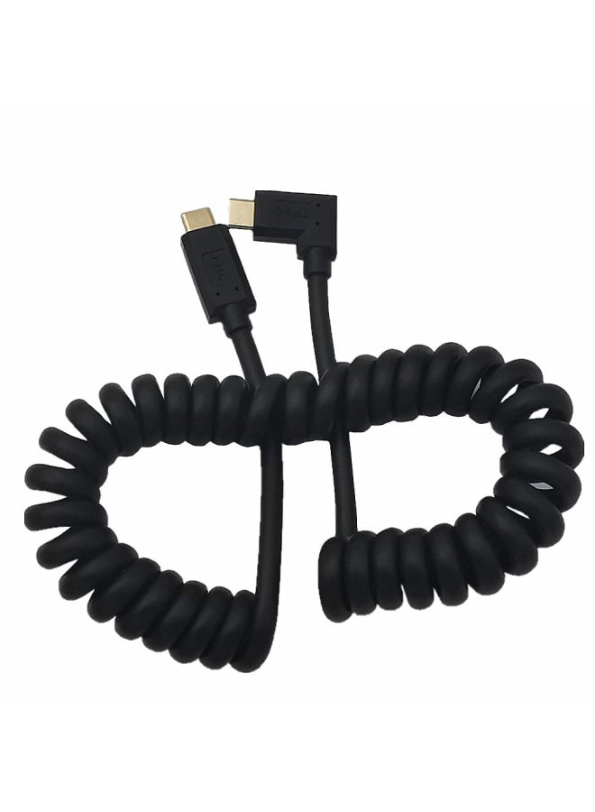 Spring Telescopic Cable 4K 60Hz With Audio And Video 3.1 Version Gold-plated Male-to-male Type-c Data Cable Charging Cable-Color:1.8 M Straight/straight - Image 3