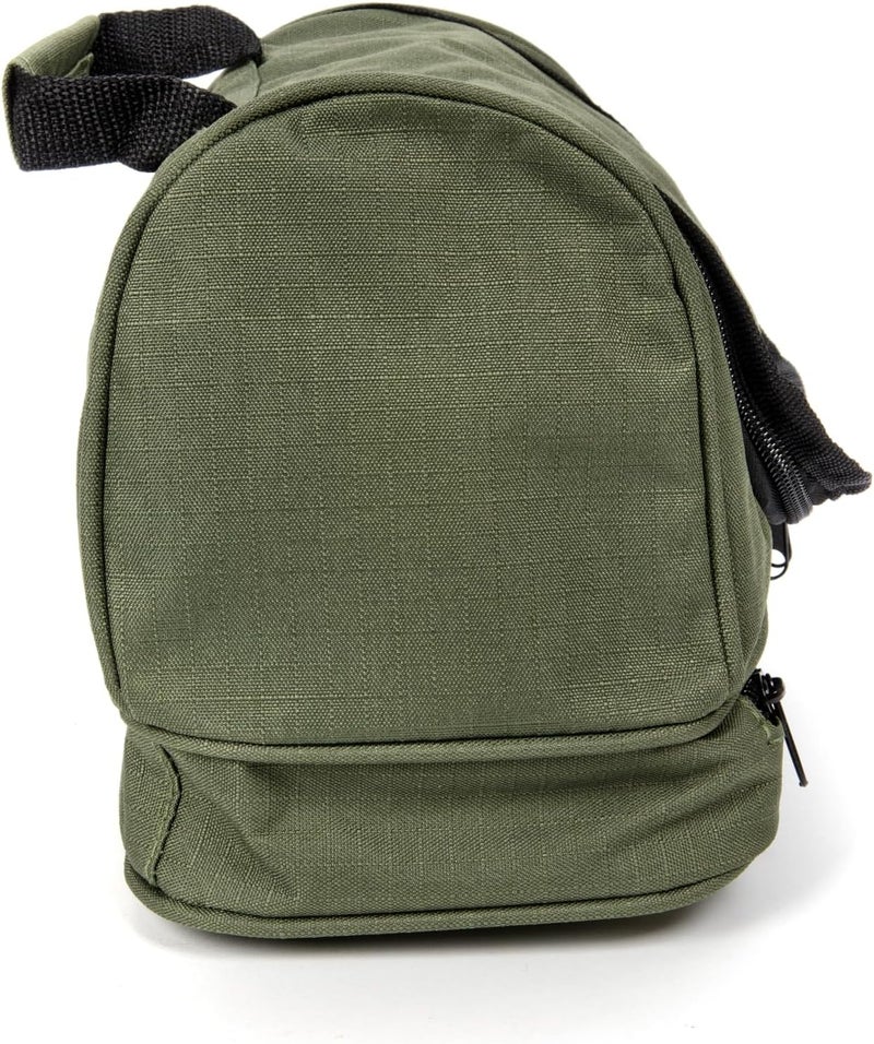 Snugpak Luxury Wash Bag WGTE - Hanging Toiletry Bag with 600D Polyester, Spacious Wet Storage, Detachable Mirror, Stainless Steel Hook, Robust Rip-Stop Fabric - Compact Wash Kit Bag (Olive) - Image 2