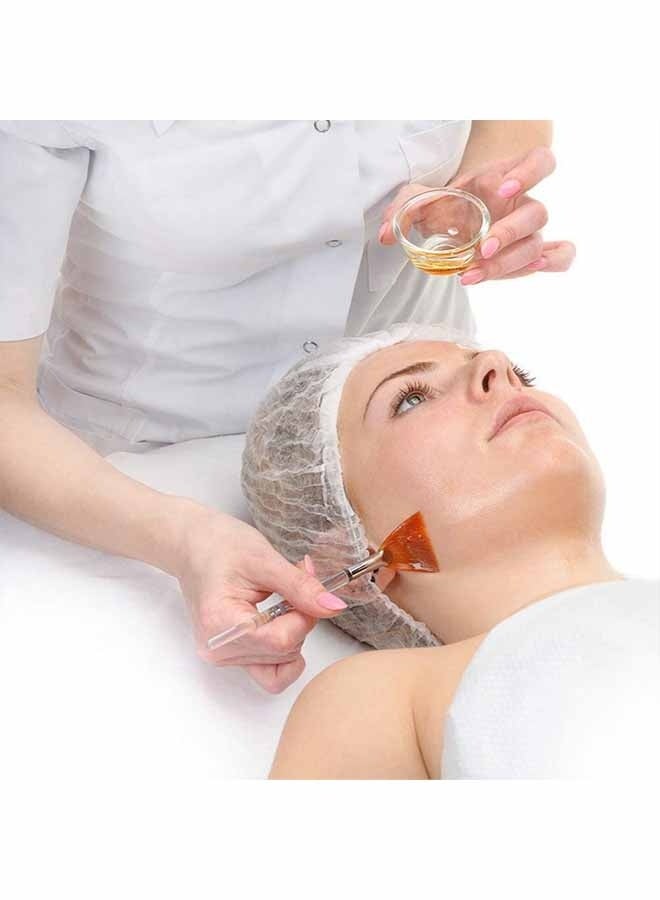 6 Pack Professional Face Mask Brush Set, White and Orange Fan Applicators, Synthetic Bristles - Image 3