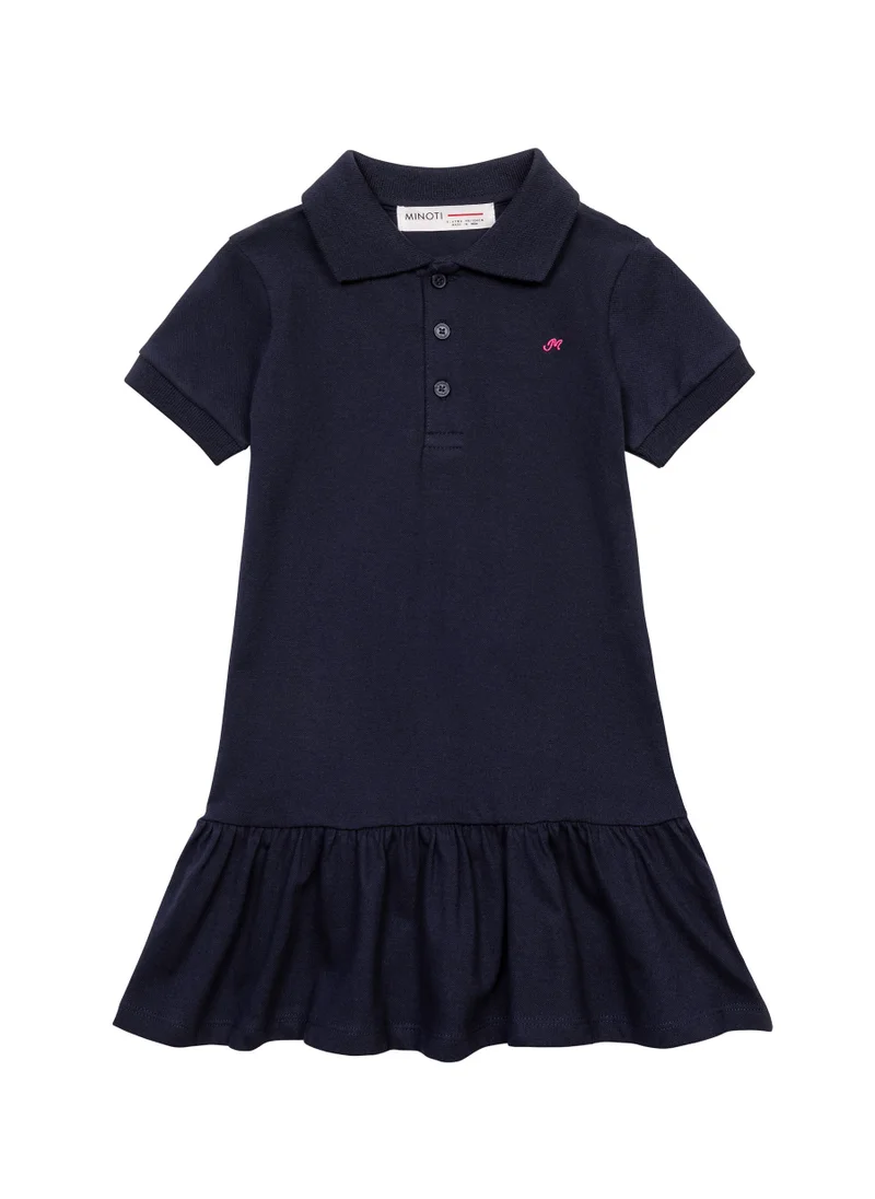 مينوتي Kids Girls Polo dress with a frill