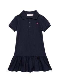 MINOTI Kids Girls Polo dress with a frill  - Image 1