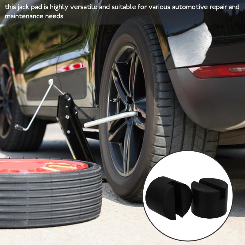 2pcs Jack Stand Pads Universal Rubber Slotted Pads Rubber Jack Pads For Car Maintenance - Image 5