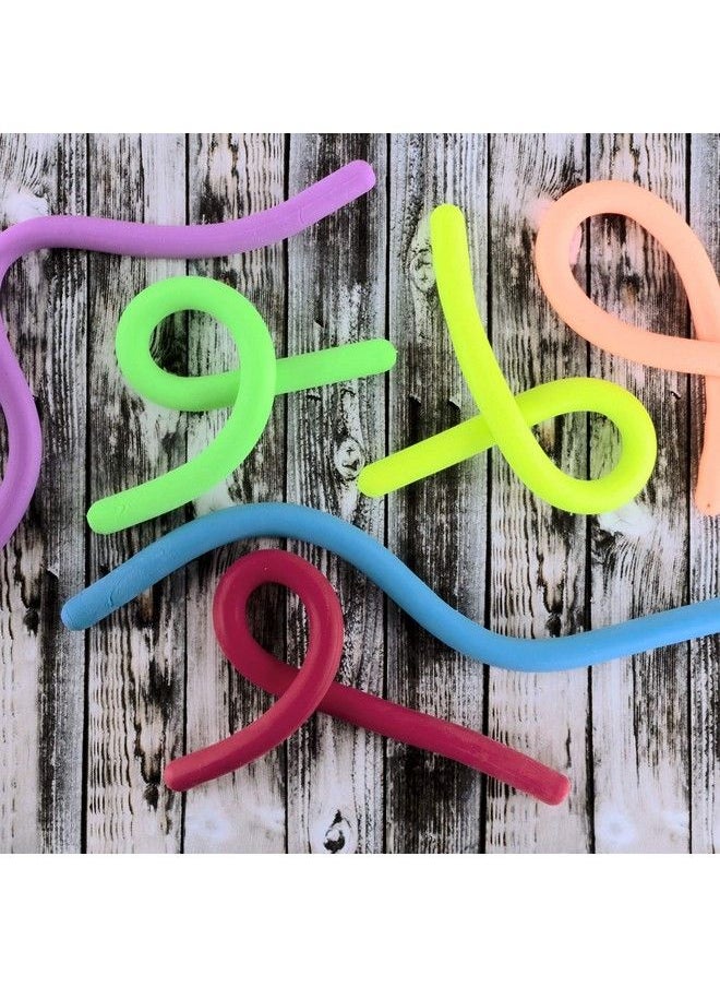 Super Z Outlet Stretchy Jelly String Noodles Thick Rubber Fidget Sensory Toys Set For Calming Relaxing Children Birthday Party Favors And Prizes (12 Pack)  - Image 3