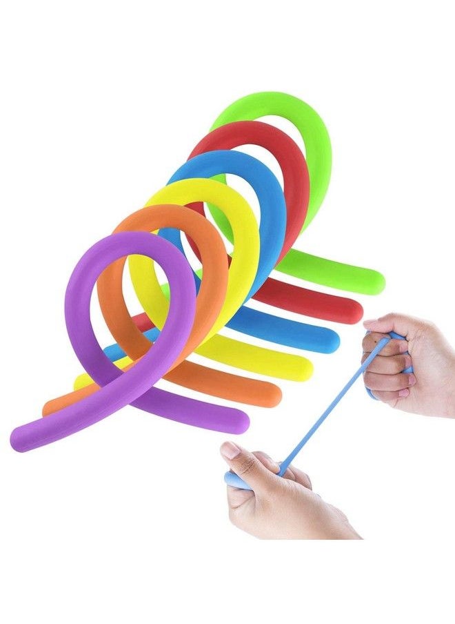 Super Z Outlet Stretchy Jelly String Noodles Thick Rubber Fidget Sensory Toys Set For Calming Relaxing Children Birthday Party Favors And Prizes (12 Pack)  - Image 2