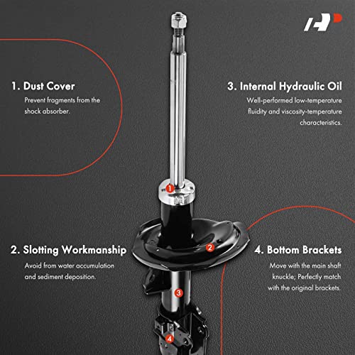 A-Premium Front Strut Assembly Compatible with Hyundai Accent & Kia Rio Rio5, 2006-2011, L4 1.6L, Driver and Passenger Side 2-PC Set - Image 3