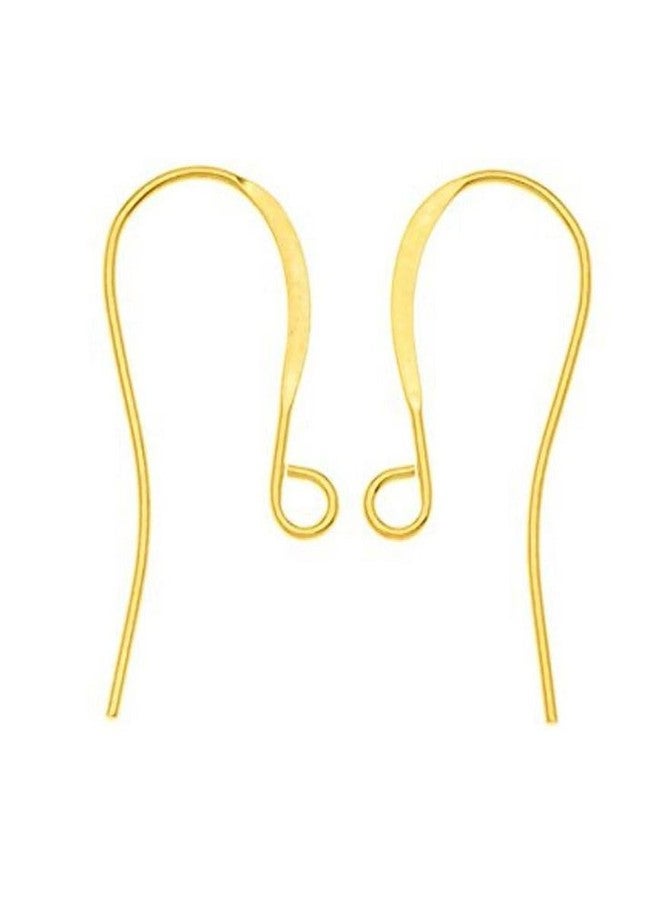 Adabele 100pcs Hypoallergenic Strong Fish Earring Hooks 18K Yellow Gold Plated Ear Wire Connector (0.8mm/20 Gauge) for DIY Craft Earrings Jewelry Making CF244-2 - Image 1