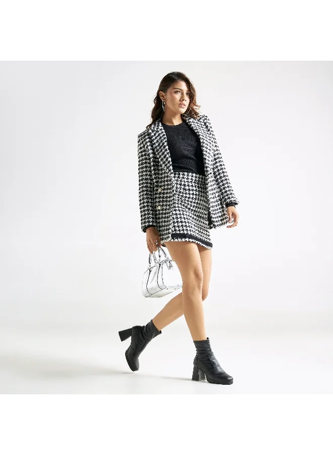 Splash FAV Houndstooth Textured Skirt