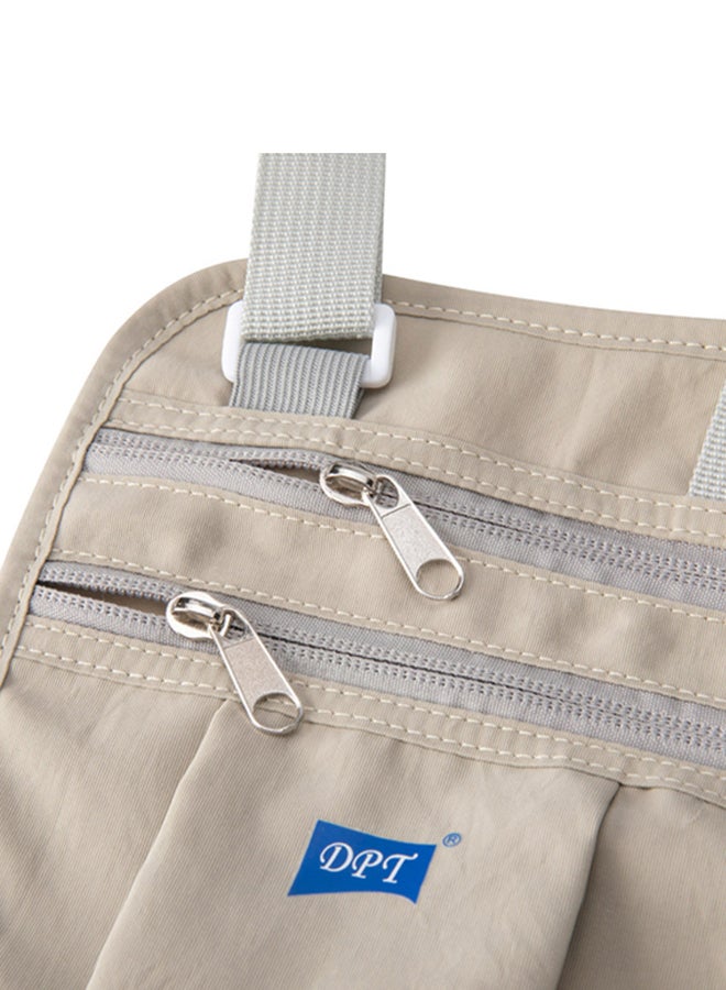 DPT Shoulder Money And Document Bag Made Of Fabric For Travel, Sandy - Image 4