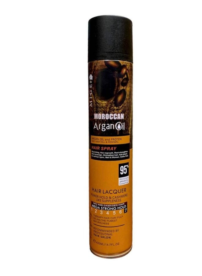 Lightness Argan Oil And Protein Anti Hair Fall And Renewal Hair Spray 420 ML  - Image 2